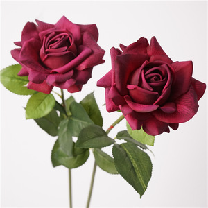 Productos de decoración de Bodas de tendencia 2025 nuevos Arr Real Touch Latex Roses Real Touch Red Rose artículos de decoración de fiesta - Product Image 1