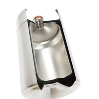 Fût de bière double paroi et soda nitro, en acier inoxydable, mini fût, vide, pour bière, 2l