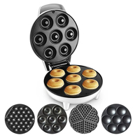 Aifa électrique Coeur rond gaufre donuts Animal Hot round Sale donuts cup cake Gaufrier avec 13 assiettes détachables au choix