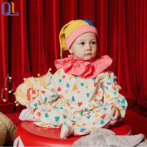 Costume de clown pour enfants Halloween combinaison à pois pour fête d'anniversaire unisexe pour bébé garçon et fille combinaison grenouillère pour bébé avec capuche - Product Image 2