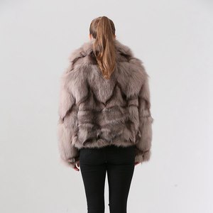 YY19007 Giacca in Vera Pelliccia di Volpe Naturale di Qualità per Donna, Invernale - Product Image 4