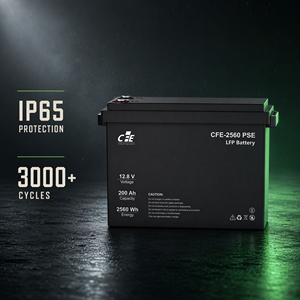 Batterie LiFePO4 LFP CFE-2560 PSE 12,8V 200Ah avec BMS IP65, 3000 cycles, pour onduleur <span class=keywords><strong>SolarEdge</strong></span>, systèmes solaires hors réseau - Product Image 1