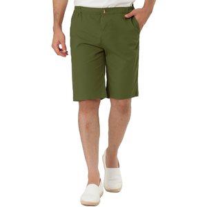 Men's 100% Cotton High Street <b>Chino</b> Shorts <b>Elastic</b> <b>Waist</b> Summer Casual Gym Eco-Friendly Breathable Quick Dry Direct Factory Sale - Product Image 1