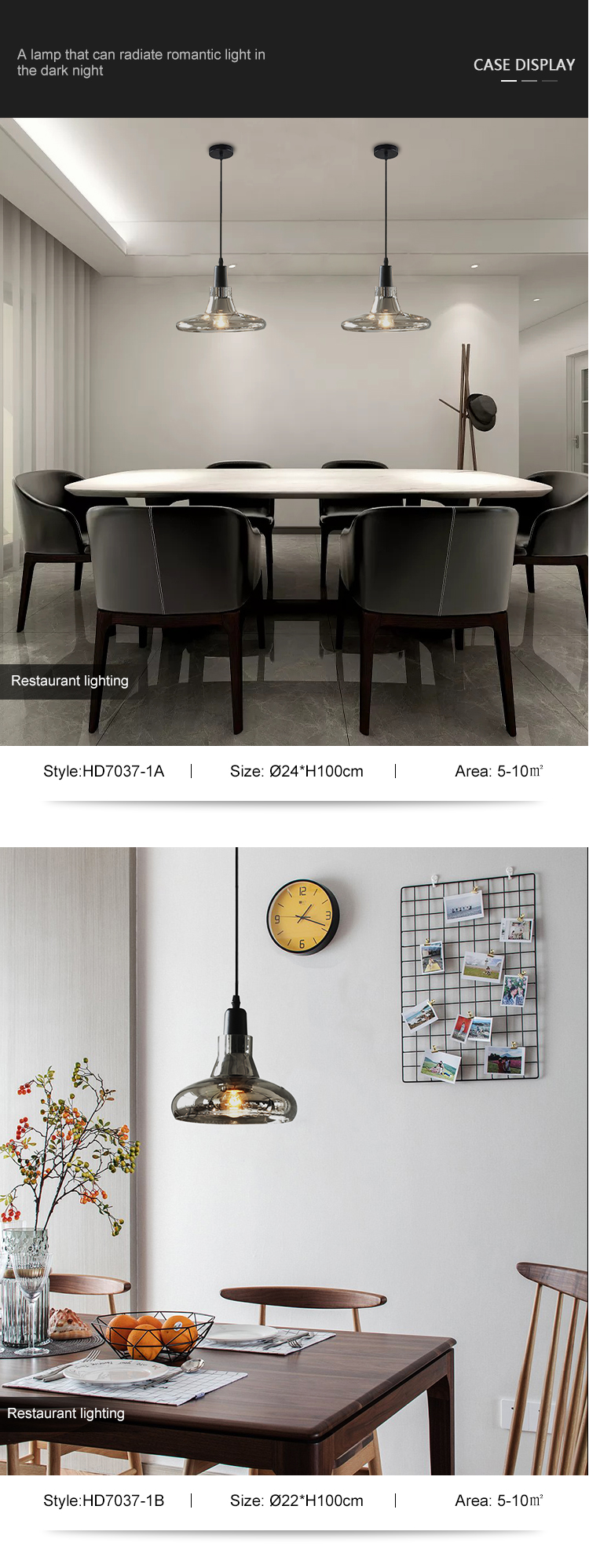 New Product Decor Villa Club Restaurant Living Room Glass Modern Light E27 Pendant Lamp