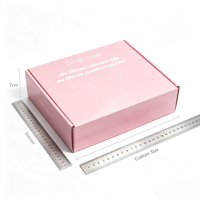 Boîte d'expédition personnalisée pour cosmétiques, impression couleur recto-verso, bande de déchirement facile, boîte en carton ondulé pour emballage cadeau, logo personnalisé