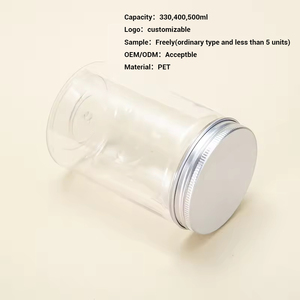 Bán buôn Tùy chỉnh hình trụ trong suốt Pet 330ml 400ml 500ml nhựa chai nước giải khát với nắp nhôm cho nước trái cây - Product Image 4