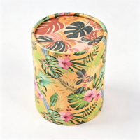 Urne funéraire pour animaux de compagnie en tube de papier à motif floral tropical, style hawaïen, urne à cendres écologique, souvenir commémoratif pour chiens et chats, 300 ml