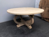 Chinesische Vintage antike zurück geforderte Massivholz möbel rustikale natürliche Platte Holz Wohnzimmer Mitte runden Esstisch