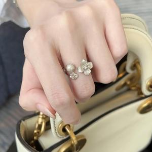 แหวนเงินแท้ S925 ประดับมุก ดีไซน์เฉพาะตัว สไตล์จีนโบราณ ระดับไฮเอนด์ อเนกประสงค์ รูปทรงดอกไม้ - Product Image 1