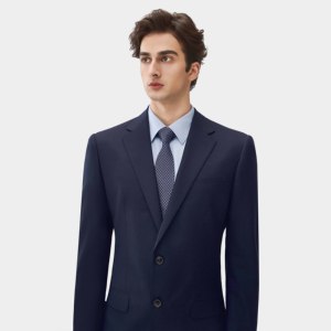 Costumes d'affaires de haute qualité pour hommes, style <span class=keywords><strong>italien</strong></span>, bleu foncé, laine, deux pièces, <span class=keywords><strong>costume</strong></span> de mariage, blazer respirant - Product Image 2