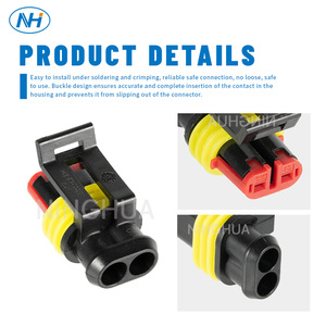 Conector de Arnés de Cables con Terminal de 2 Pines Eléctrico Automotriz Impermeable 282080-1 para Autopartes - Product Image 2