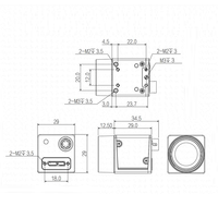 IRAYPLE A7500MU35E IMX264 5MP 2/3 "CMOS Global USB3.0 Interface Machine Vision Test de défaut Caméra industrielle