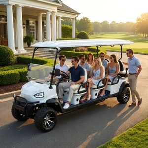 Véhicule de tourisme tout-terrain à essence 4 temps 300CC, 45 km/h, propulsion arrière, pneus tout-terrain, 7-8 places, pour hôtels, parcs, faible MOQ, OEM, ODM - Product Image 1