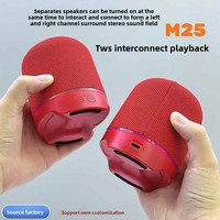 Nouveau haut-parleur intelligent magnétique en tissu M25 One Split Two avec LED, portable, carte TF, mini cadeau, caisson de basses