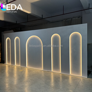 LEDA Factory Direct Glow Acrylic <b>Arch</b> Backdrop Light Acrylic Backdrop For Wedding <b>Decoration</b> - Product Image 2