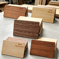 Premium RFID NFC Wooden/Bamboo Business Card Mini Tag Laser Engraving Waterproof 13.56MHz Payment Card for Hotels Offices