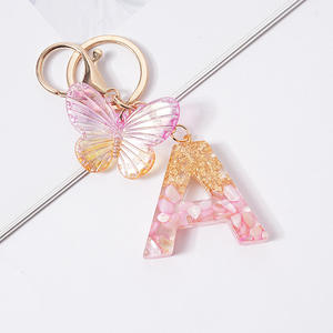 Venta caliente mariposa colgante llavero moda carta acrílico llaveros al por mayor logotipo personalizado bolsa decoración llaveros <span class=keywords><strong>Widget</strong></span> - Product Image 6