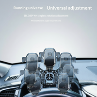 Support de téléphone universel pour tableau de bord de voiture, fixation par ventouse, rotation à 360°, verrouillage automatique, placement en une seconde, stable pour les téléphones mobiles