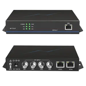 Catv portátil custo-effetivo 4 canais dvbss2 qam astc isdbt para ip gateway dvbc para ip conversor fta ird