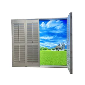 High Quality Poly Shutter PVC Plantation Shutter Finished Window Louver Shutters Direct From Factory