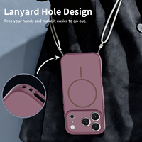 Coque de téléphone magnétique en silicone liquide doux au toucher, protection intégrale de l'appareil photo, en TPU et PC, vente en gros d'usine pour iPhone séries 16, 17, 18