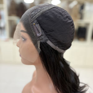 Peluca Médica de Cabello Humano 100% <span class=keywords><strong>Natural</strong></span> Negro de 14 Pulgadas con Encaje Frontal HD Suizo sin Procesar para Mujeres - Product Image 2