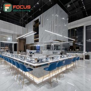 Sistema de Exhibición de Joyería de Alta Visibilidad, Vitrina de Mostrador para Centro Comercial con Marco de Madera - Product Image 3