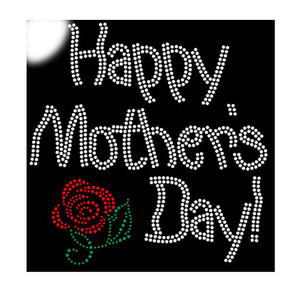 Venta al por mayor de fábrica: Nuevo motivo termoadhesivo personalizado de diamantes de imitación para el Día de la Madre para camisetas - Product Image 2