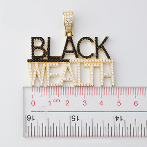 Collar con colgante de letra cursiva de moissanita de una sola fila, de plata de ley 925, con incrustaciones de circonitas, que pasa la prueba del diamante, para inicial o nombre - Product Image 2