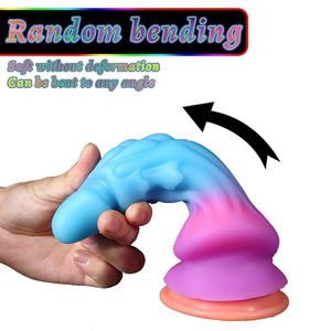 Groothandel Hoge Kwaliteit Populaire Buitenaardse Gloeiende Vloeistof Siliconen <span class=keywords><strong>Dildo</strong></span> Realistische Monster Fantasie Volwassen Speelgoed <span class=keywords><strong>Dildo</strong></span> Dames - Product Image 6