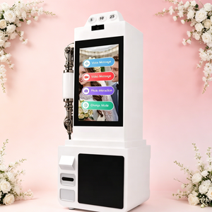 Téléphone de livre d'or vidéo rétro blanc 8'' à écran tactile 64 Go pour événements de mariage - Product Image 1