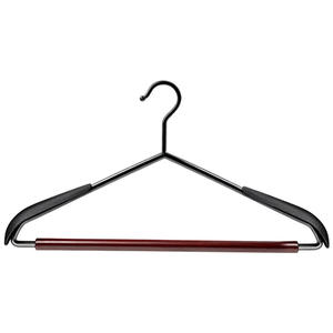 Cintre de luxe en bois de hêtre, forme rectangulaire, avec crochet, antidérapant, sans trace, pour épaules larges et grands magasins de vêtements - Product Image 1