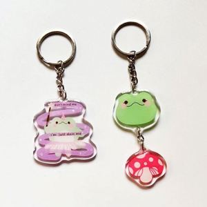 Pendant Keychain <b>Cute</b> Frog Anime Acrylic Charms Phone Charm - Product Image 1