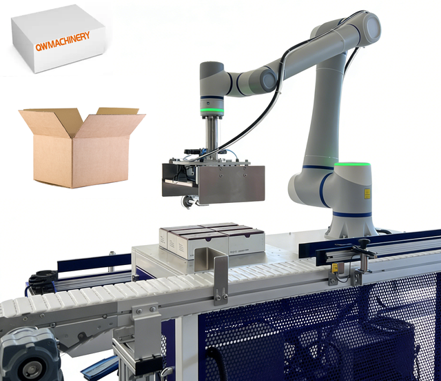 Small Boxes Cases Pick Place Into Master Cartons by Collaborative Robot
