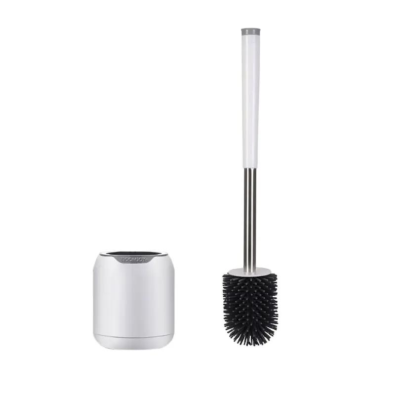 BOOMJOY designer toilet brush silicone tpr plastic toilet plunger and bowl brush holder for bathroom cleaning