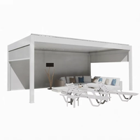 Pergola bioclimatique en aluminium sur mesure avec toit à lames motorisées, imperméable, écologique, pour jardin, extérieur, gazebo robuste