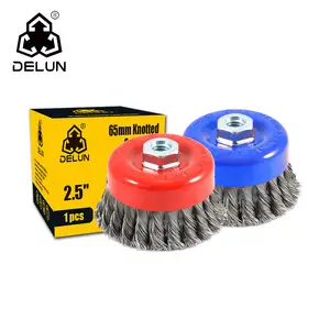 DELUN Hot Abrasive Factory Direct Sale flexible wire brush for Stainless Steel for Angle Grinder