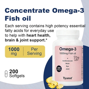 OEM/ODM Huile de poisson oméga-3 en gélules, hautement raffinée, pour la santé cardiaque, le soutien du cerveau et des articulations, prix usine. - Product Image 3