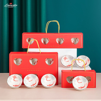 4.5 pouces de style japonais sous glaçure couleur bleu et blanc porcelaine vaisselle en céramique bol en céramique ensemble boîte-cadeau