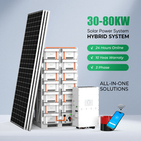 Système solaire hors réseau triphasé Deye 30kva 40kva 80kva Système d'onduleur solaire hybride