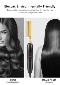 Cepillo Eléctrico 2 en 1 para Alisar y Rizar el Cabello, Plancha para Cabello Húmedo y Seco, Herramienta de Peinado - Product Image 4
