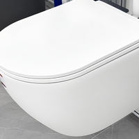 WC suspendu moderne en céramique monobloc Tornado Flush, avec siphon en P rond, certifié CE Europe