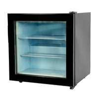 Réfrigérateur de congélateur de crème glacée de vitrine d'affichage de 55L direct et refroidissement par air pour la congélation d'affichage de sucettes glacées