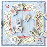 Tapis de jeu de poker américain en néoprène, 1 pièce, épais, moderne, portable, antidérapant, motif quadrillé, personnalisable