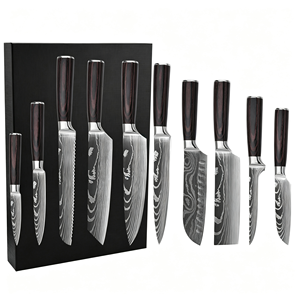 Ensemble de 10 couteaux de chef multi-usages pour l'hôtellerie, la restauration et la préparation quotidienne des aliments - Product Image 2