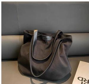 PLAYMAX Summer Fashion Custom Eco-Friendly Superior Quality Large Capacity Casual Minimalist Versatile Canvas <b>Tote</b> <b>Bags</b> Zipper - Product Image 3