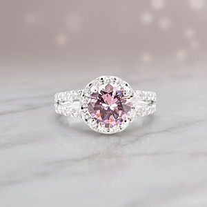 Anillo de Compromiso Unisex de Latón Chapado en Rodio con Circonita Cúbica, Diseño Clásico Único, para Boda - Product Image 2