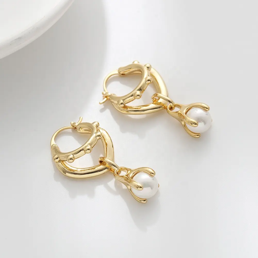 Classic Vintage 18K Gold Plated Stud Earrings Uneven Unique Design S925 Silver Plated Stud Earrings Fashion Jewelry