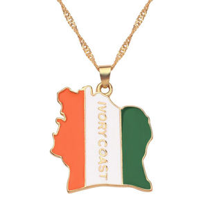 Venta al por mayor caliente del mundo Jamaica <span class=keywords><strong>Mapa</strong></span> de África collar - Product Image 2