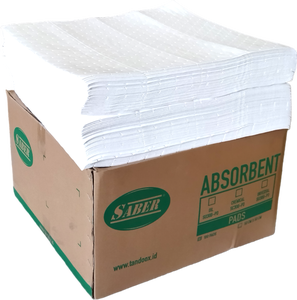 แผ่นดูดซับน้ำมัน SABER แบบประหยัด 300 แผ่น แบบเจาะรู ตัดได้ สีขาว สำหรับการดูดซับน้ำมันโดยเฉพาะ เพื่อการบำรุงรักษาอย่างคุ้มค่า - Product Image 1